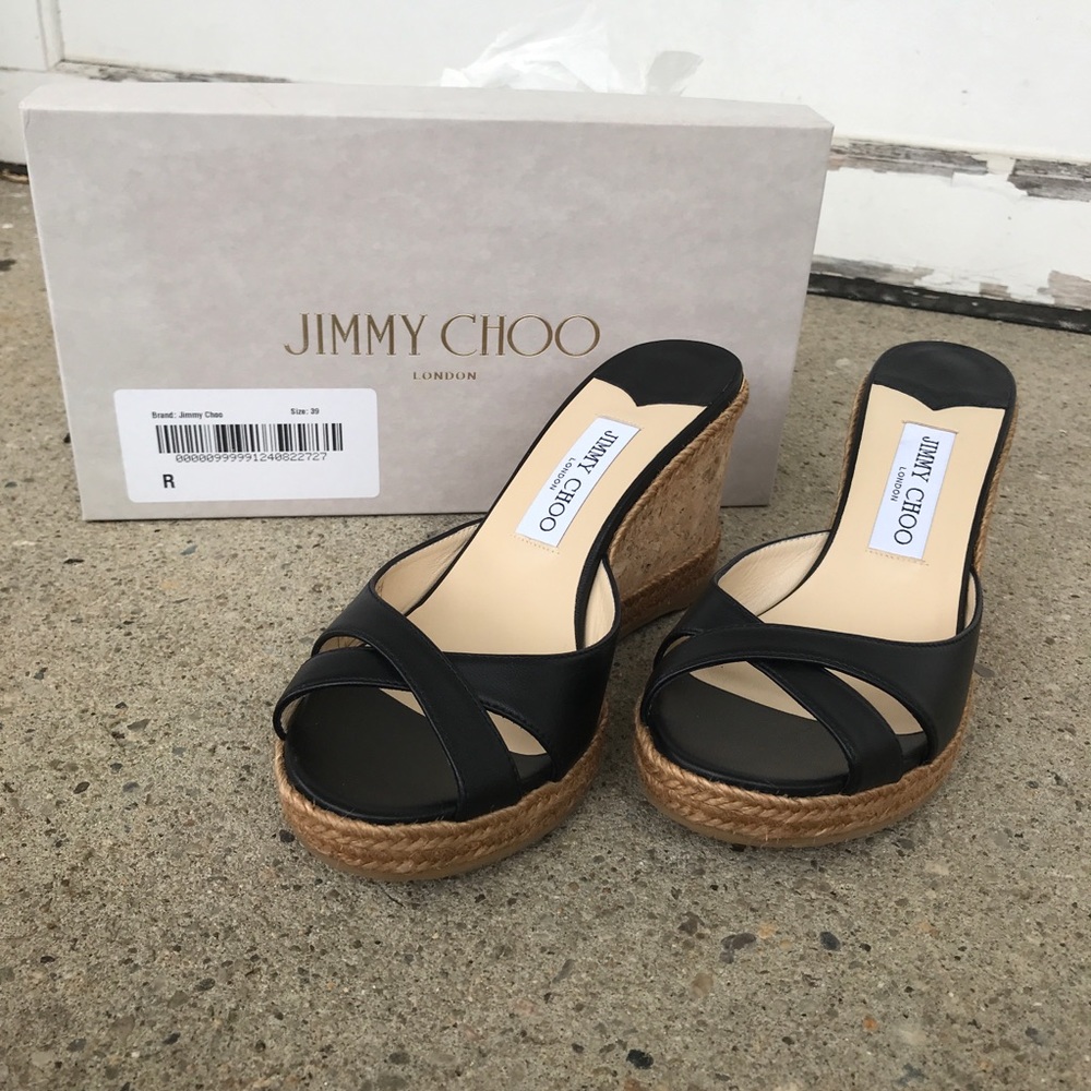 Jimmy Choo Black Wedges